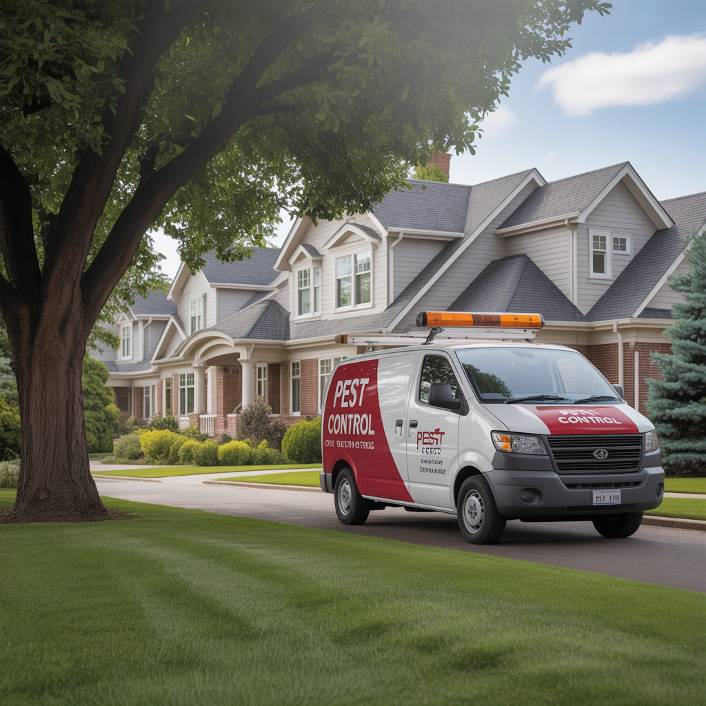 Global Green Pest Control professional service vehicle in Bushwick Brooklyn NY neighborhood